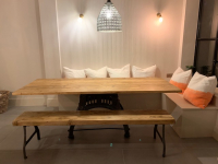 Sarah & Lee's bespoke Table and bench