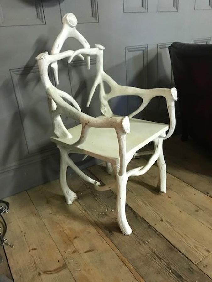 Unique Vintage Chair made From Antlers