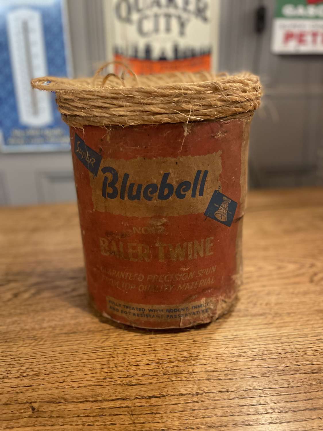 Vintage Super Bluebell Bale twine. Excellent display prop