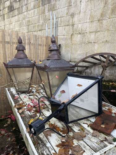 A selection of Victorian style street lanterns