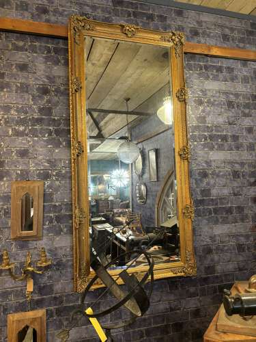 Large Ornate Gilt Free Standing/ Wall Mirror