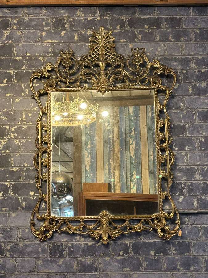 Vintage Gilt metal Mirror Decorated Acanthus