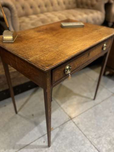 Georgian Oak Hall Side table with drawer.