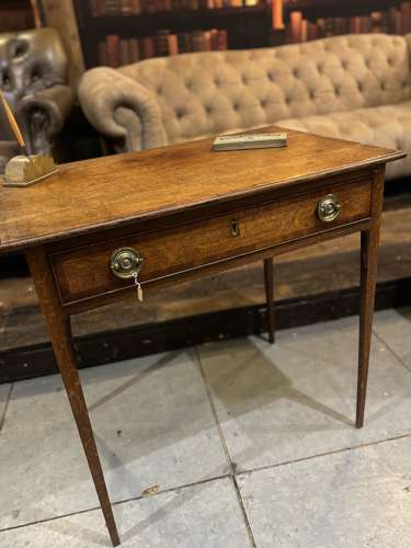 Georgian Oak Hall Side table with drawer.