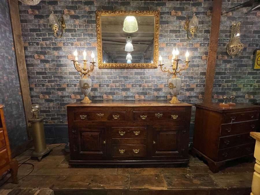 Mid-18th century oak joined oak dresser base