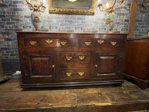 Mid-18th century oak joined oak dresser base