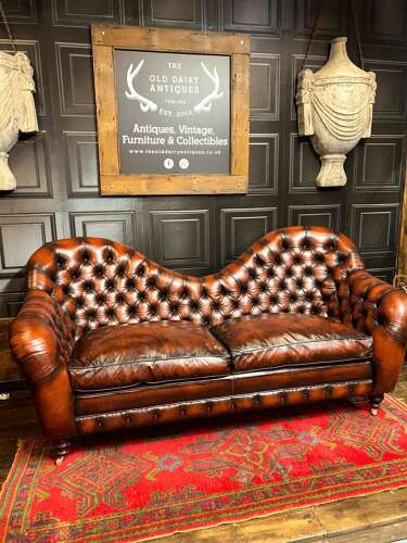 Francis Bacon Flemming Howland Grand Chesterfield leather Sofa