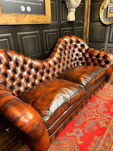 Francis Bacon Flemming Howland Grand Chesterfield leather Sofa