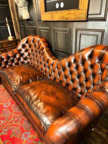 Francis Bacon Flemming Howland Grand Chesterfield leather Sofa