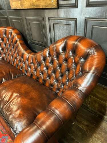 Francis Bacon Flemming Howland Grand Chesterfield leather Sofa