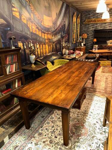 Large Reclaimed solid  Teak dining room table. Seats 10