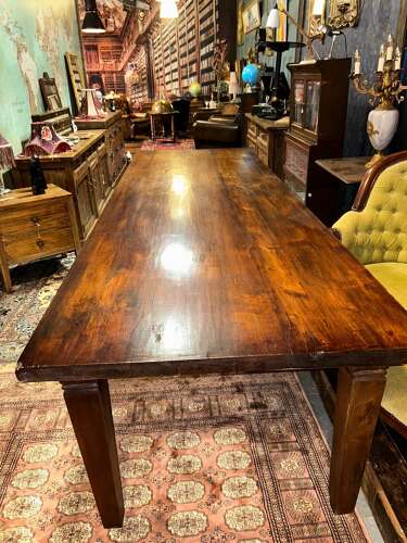 Large Reclaimed solid  Teak dining room table. Seats 10