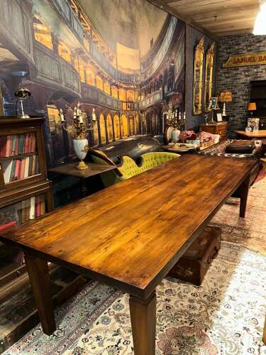 Large Reclaimed solid  Teak dining room table. Seats 10