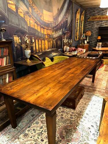 Large Reclaimed solid  Teak dining room table. Seats 10